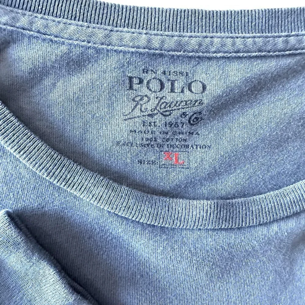 Polo Ralph Lauren Men‎ XL Blue Classic Fit Long Sleeve Navy Pony